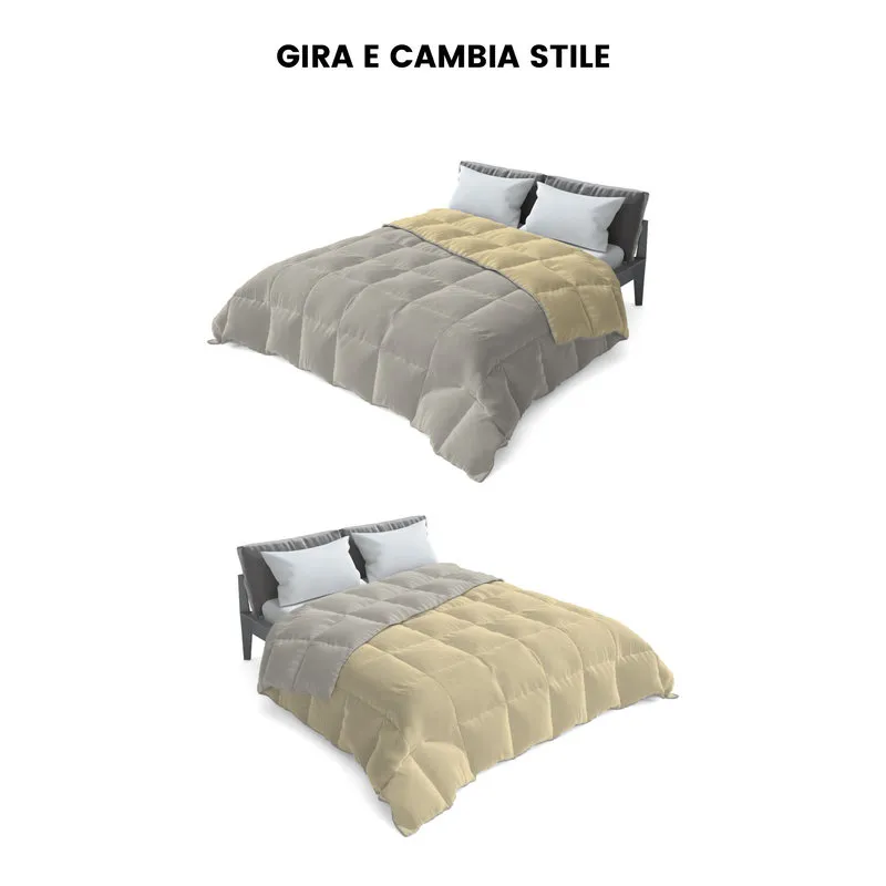 DATEX Trapunta invernale linea Elegant, panna/grigio chiaro