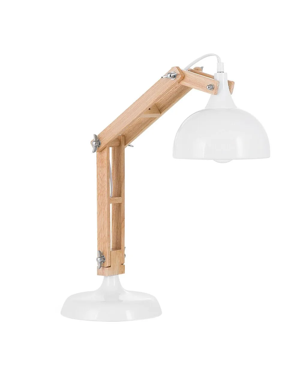 Desk Lamp SALADO Adjustable Wood White