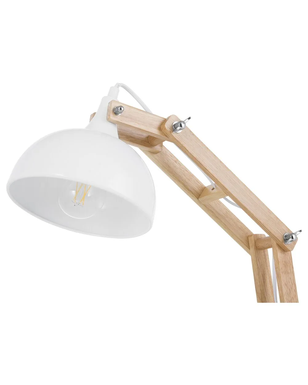 Desk Lamp SALADO Adjustable Wood White
