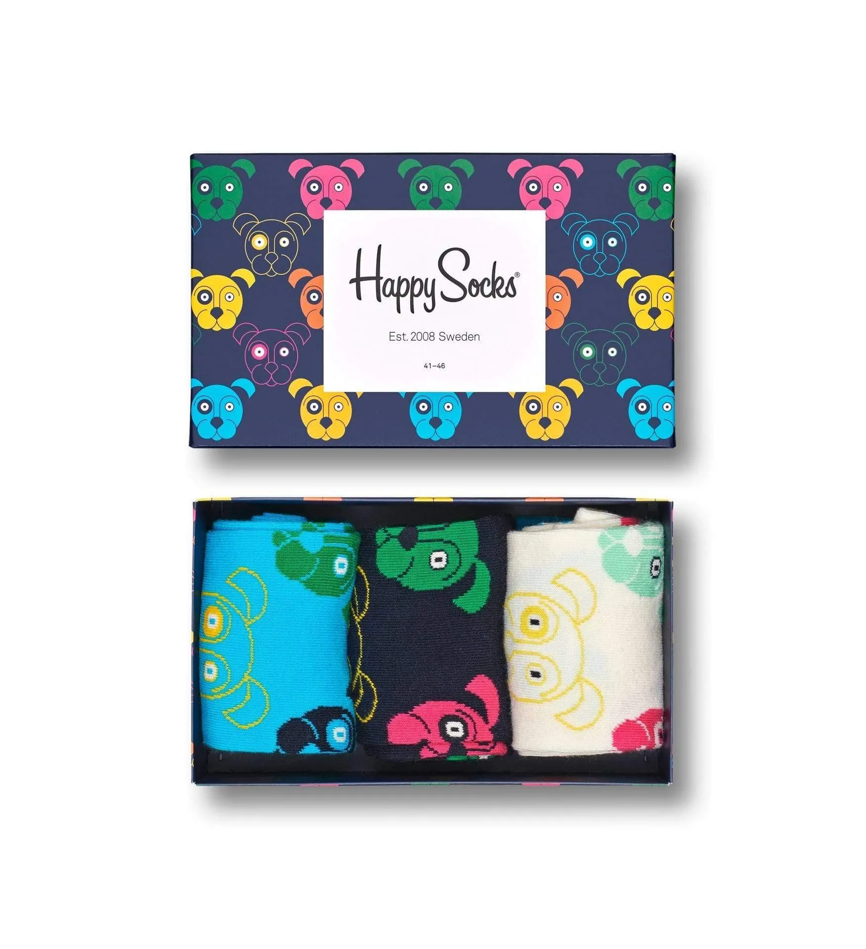 Dogs Gift Box Blu, Verde, Giallo, Rosa, Arancio.