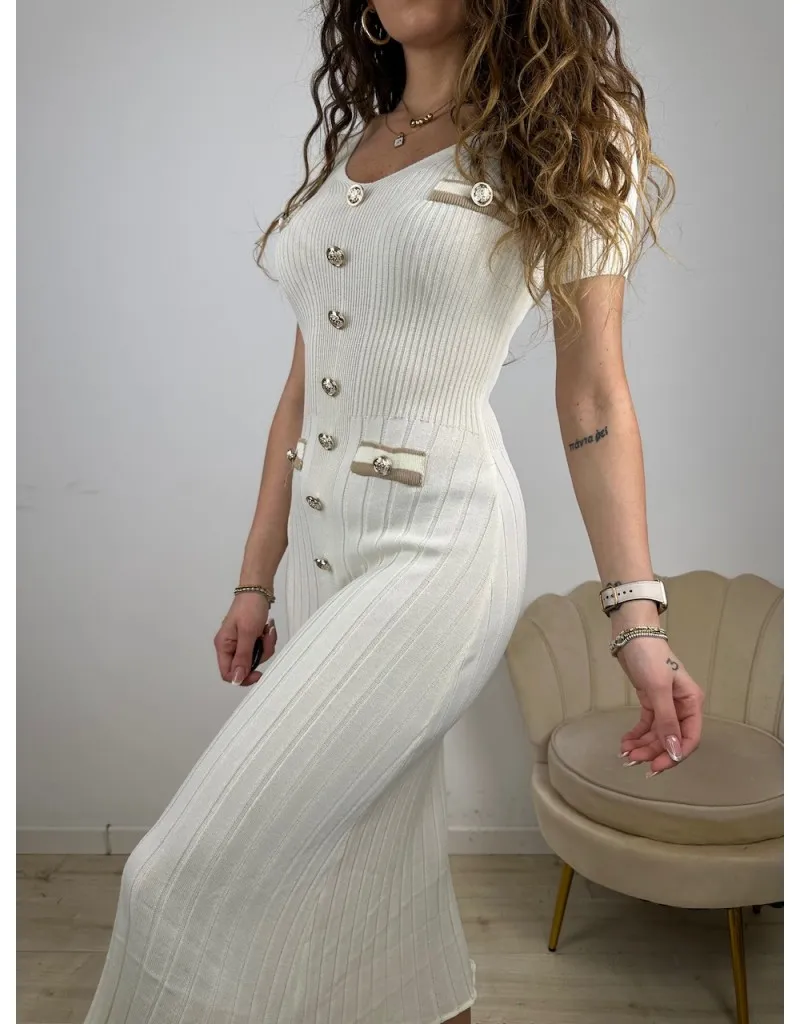 DRESS MARZY BEIGE