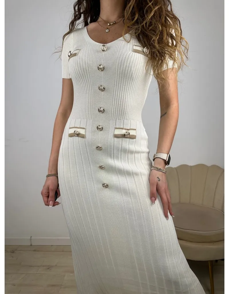 DRESS MARZY BEIGE