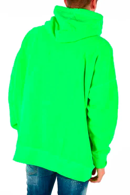 Dsquared2 Felpa Oversized Verde Uomo Cotone Logo Mod. S74GU0291 S25030 910