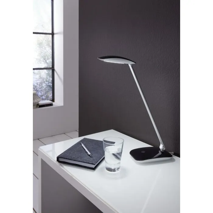 Eglo CAJERO Lampada da tavolo LED Nero, 1-Luce