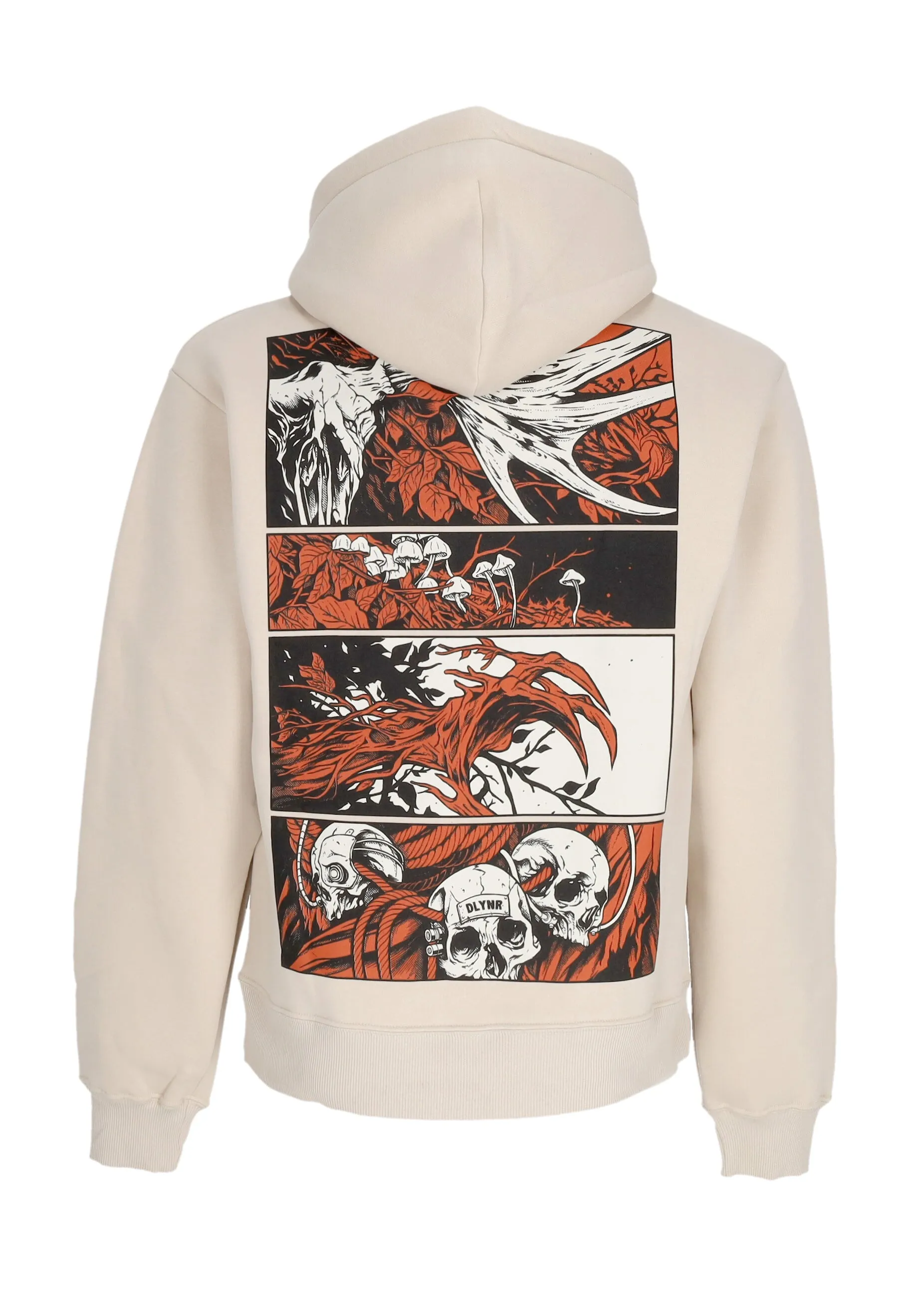 Felpa Cappuccio Uomo Leshen Comic Hoodie Beige