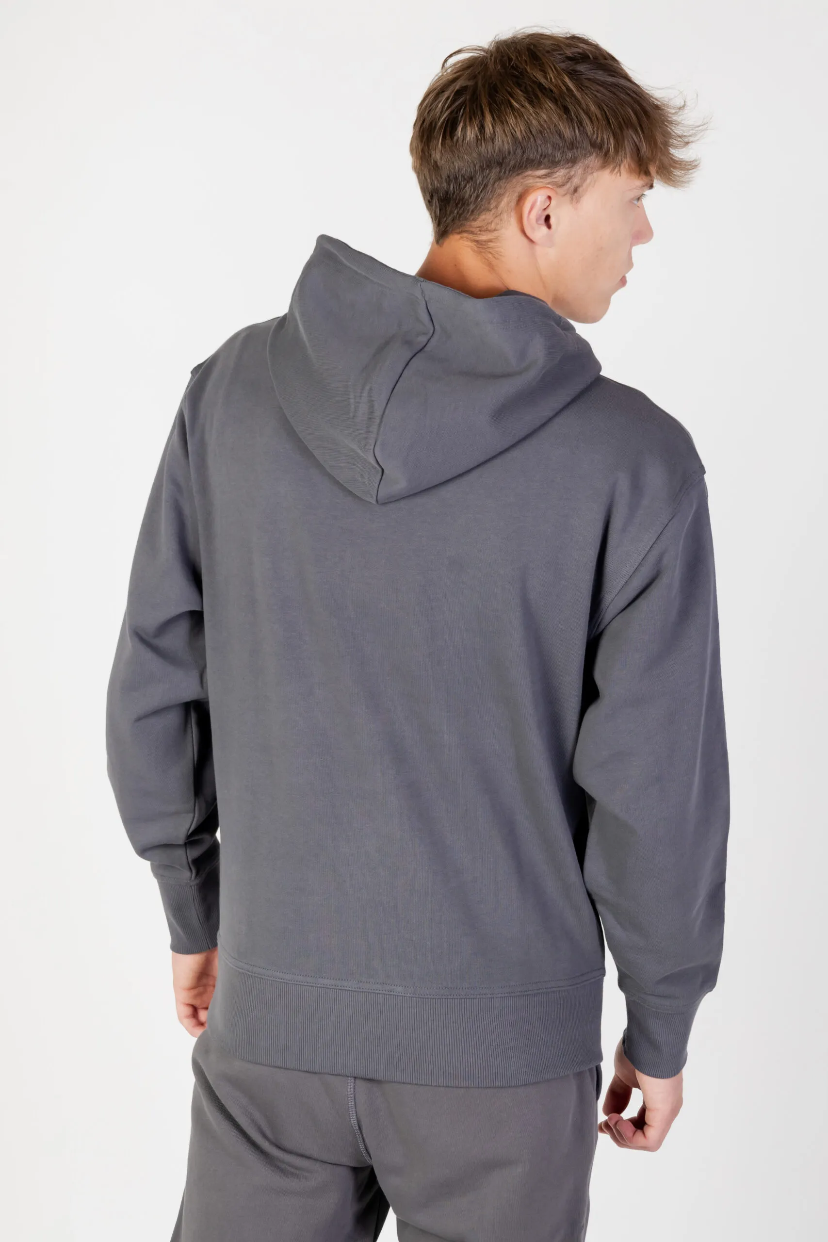 Felpa con cappuccio Boss WEBASICHOOD Grigio Scuro