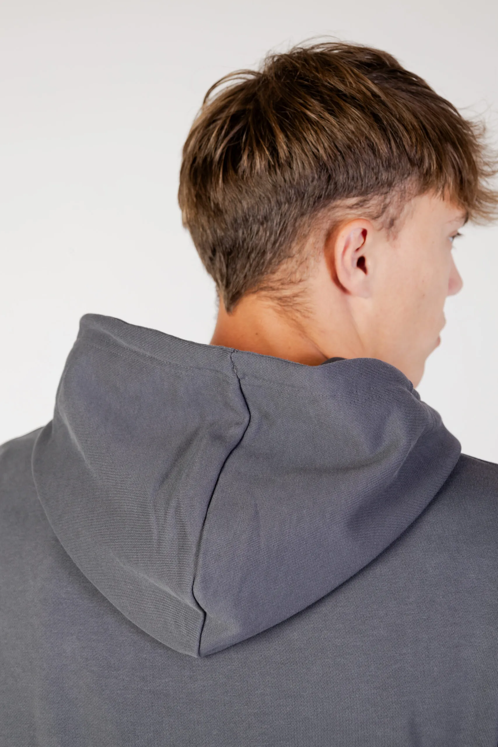 Felpa con cappuccio Boss WEBASICHOOD Grigio Scuro