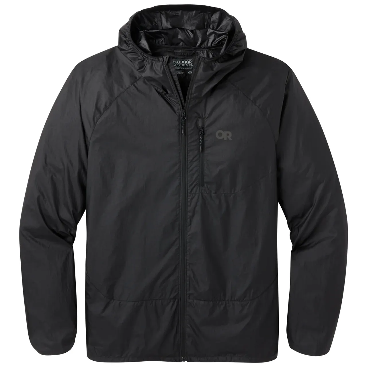 Felpa con cappuccio Helium Wind da uomo Outdoor Research nera