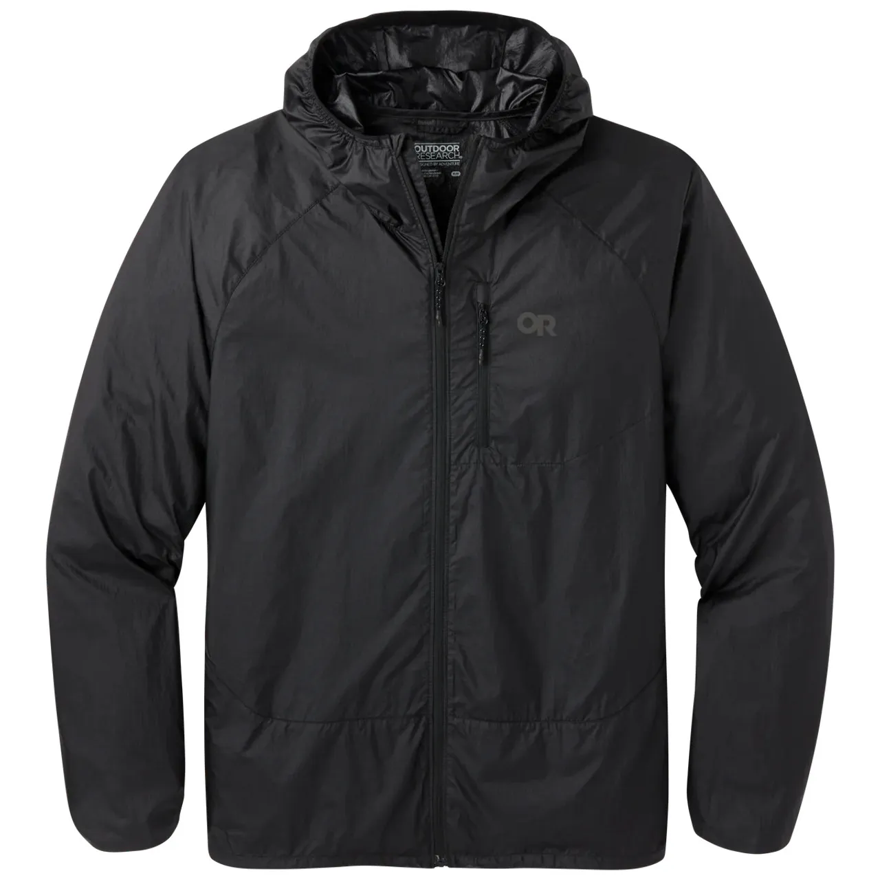 Felpa con cappuccio Helium Wind da uomo Outdoor Research nera