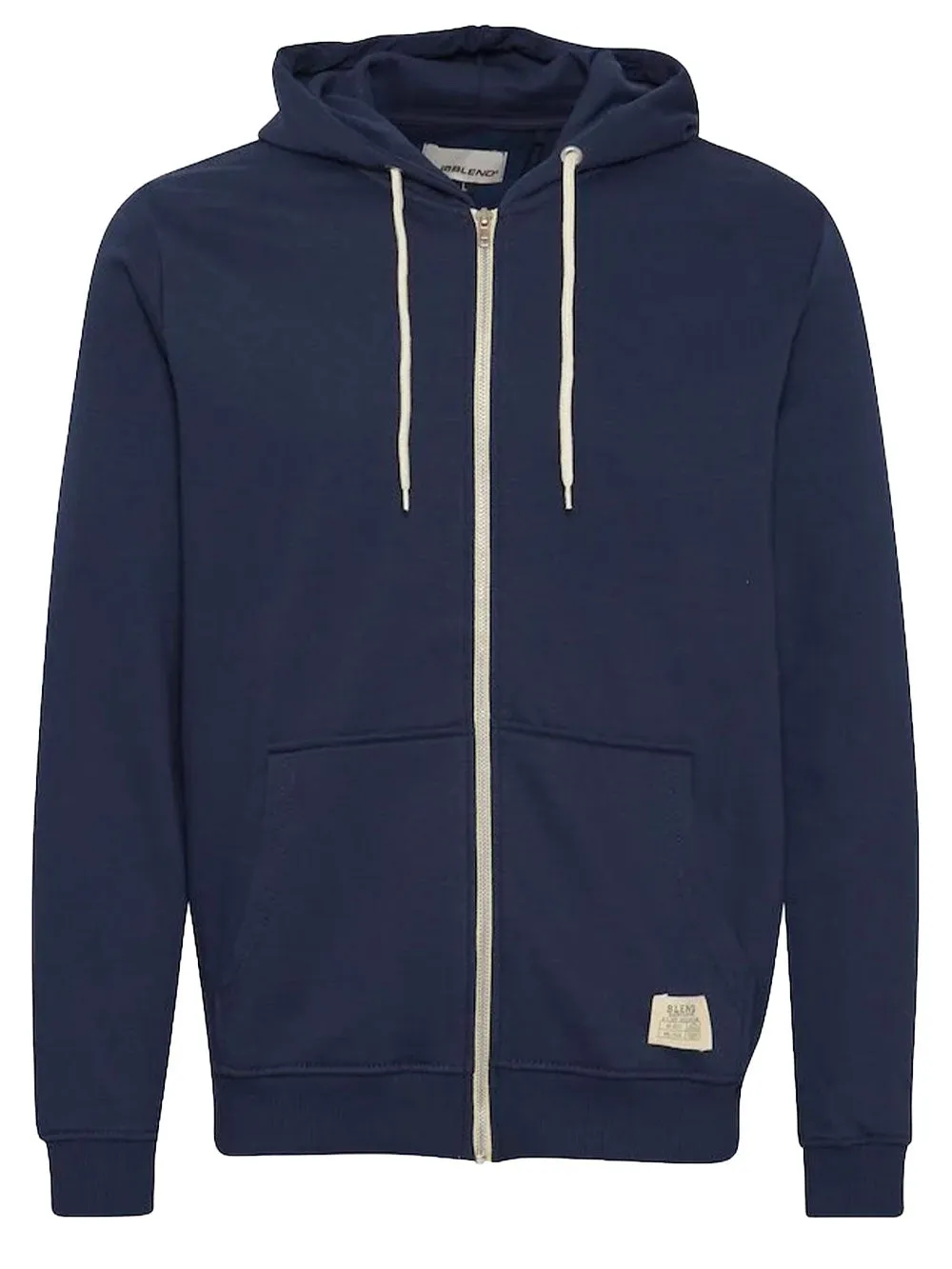 Felpa da uomo con zip blu