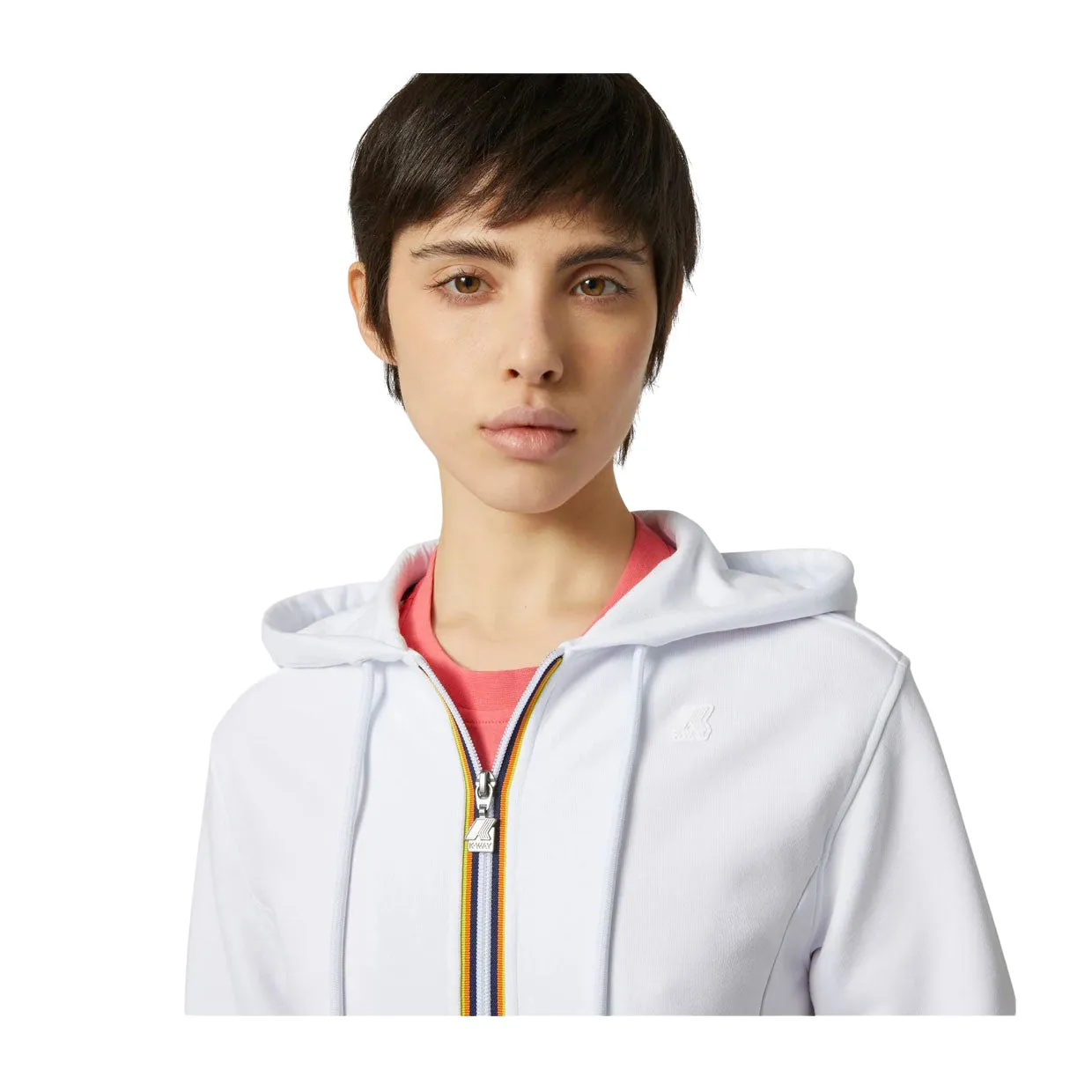 Felpa Donna K-Way Deline Bianco