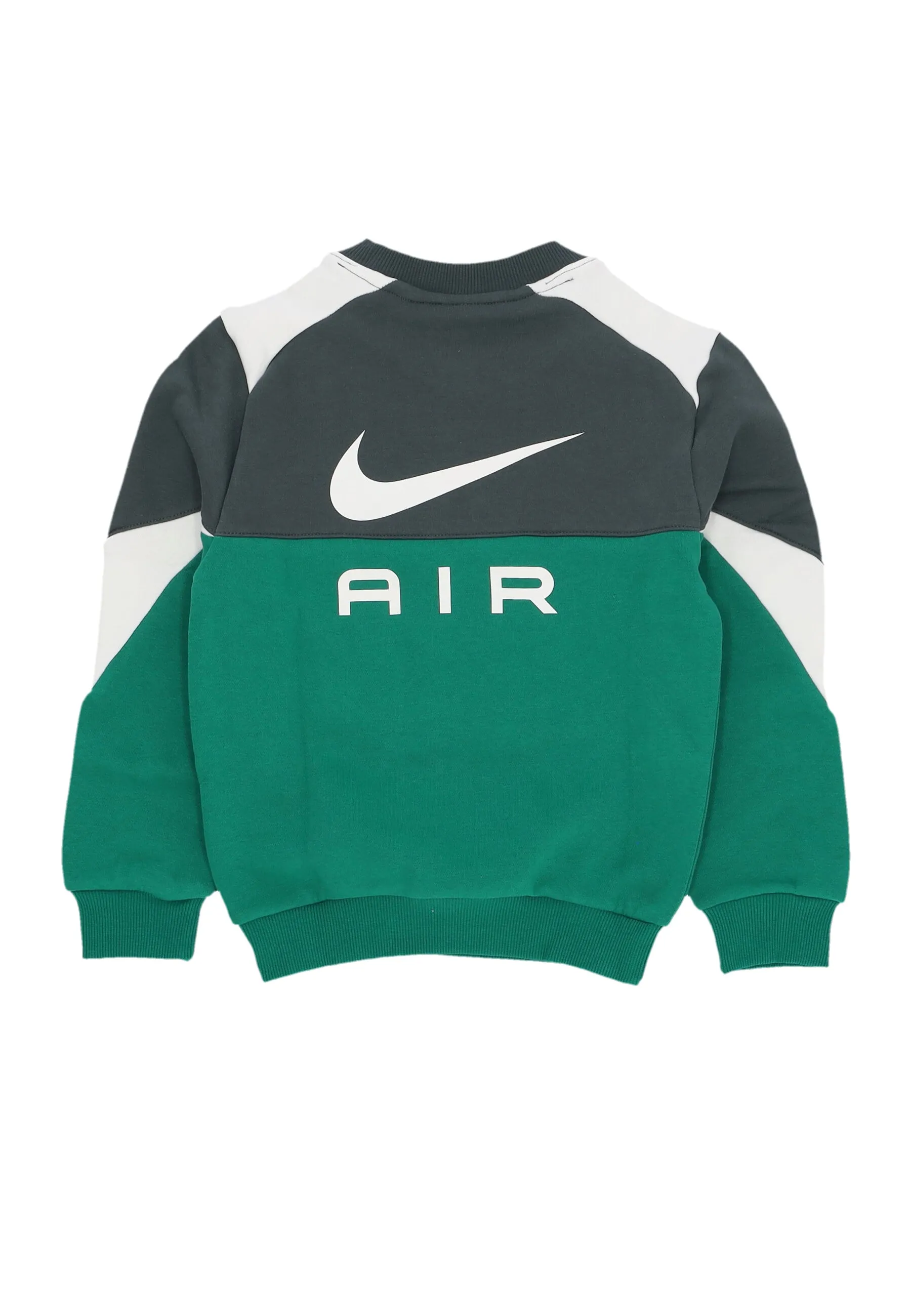 Felpa Girocollo Ragazzo Air Crewneck Malachite/vintage Green/sail/sail