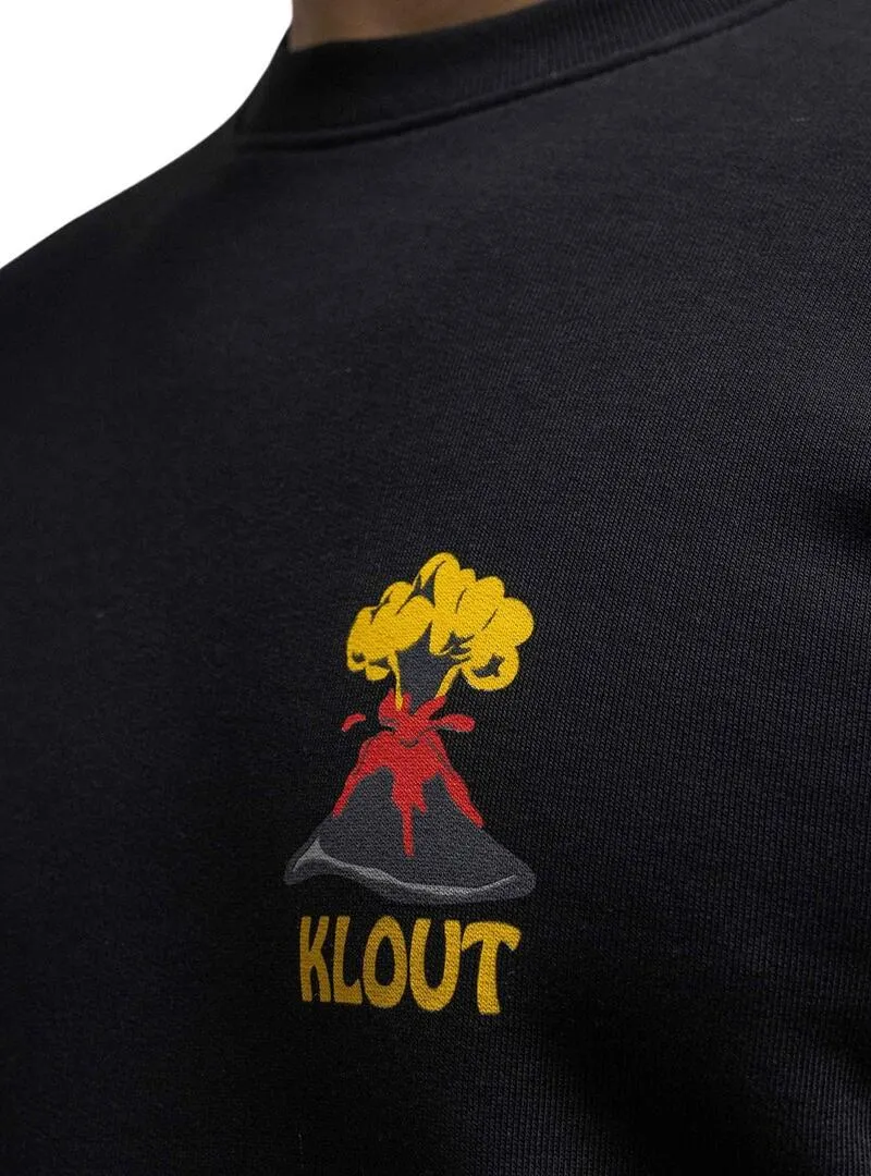 Felpa Klout Volcano Nero per Uomo e Donna