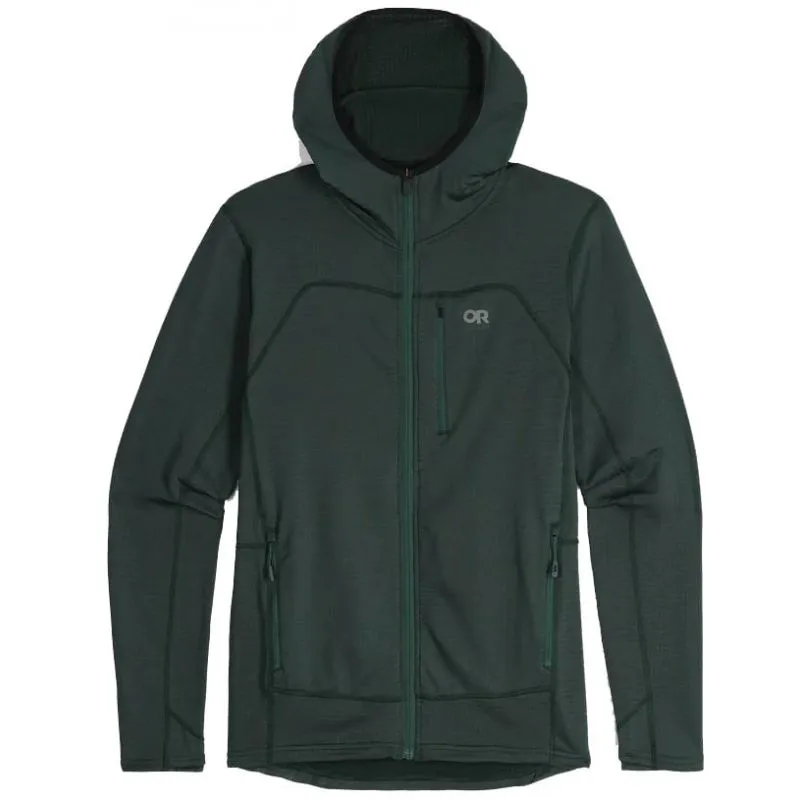 Felpa tecnica da uomo Outdoor Research Vigor Grid Fleece Full Zip Hoodie (Grove)