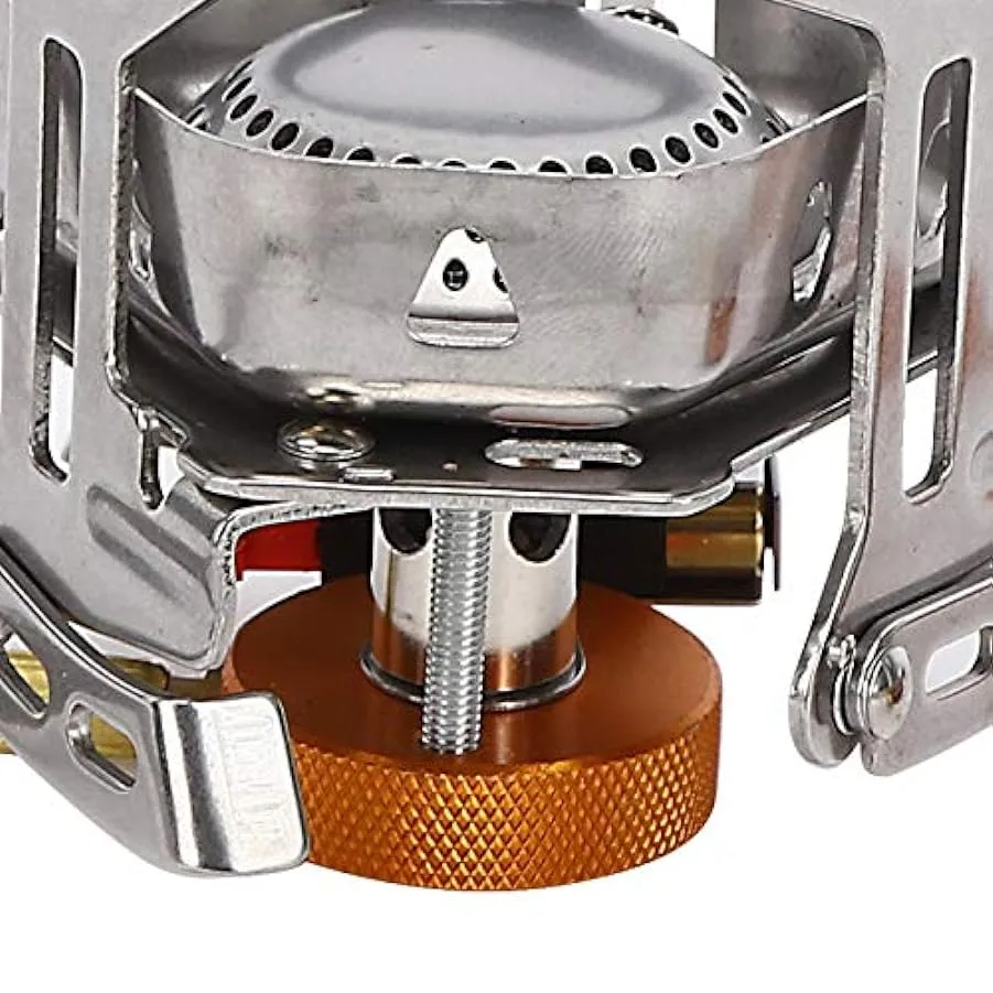 Fornello a gas da campeggio portatile,fornello da campeggio antivento con scatola portaoggetti, fornello pieghevole portatile in
