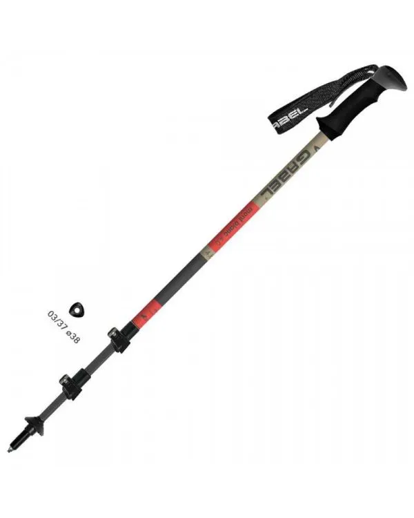GABEL MONT BLANC FL RED 4.0 coppia bastoncini trekking telescopici