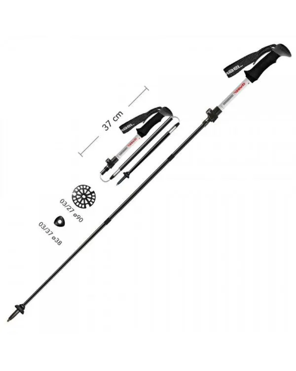 GABEL XTR ALU EF 110-130 Cm coppia bastoncini trekking / sci alpinismo ripiegabili