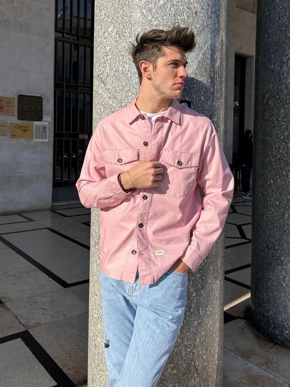 Giacca camicia tasche officina