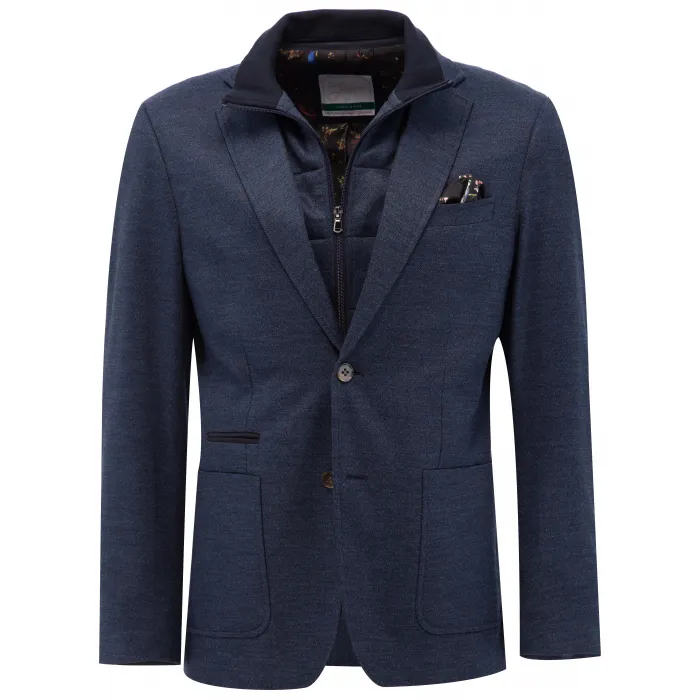 Giacca Henk ter Horst con blazer in jersey stretch antivento Blu scuro