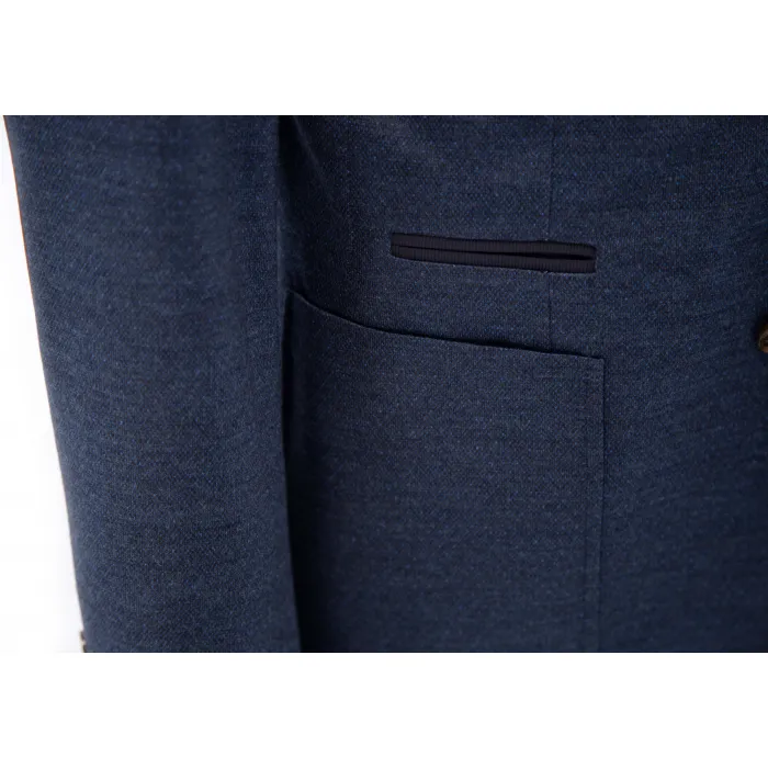 Giacca Henk ter Horst con blazer in jersey stretch antivento Blu scuro