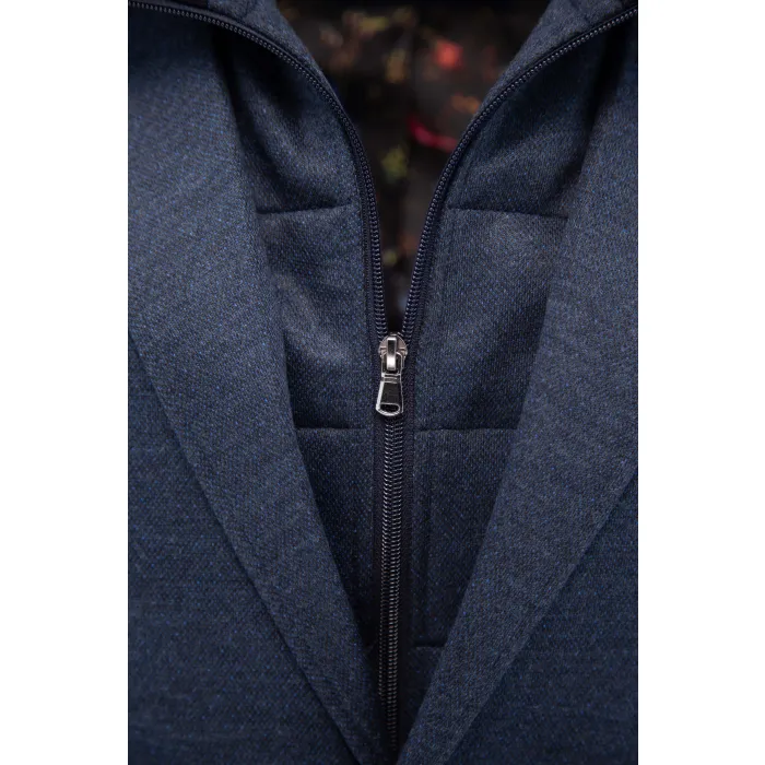 Giacca Henk ter Horst con blazer in jersey stretch antivento Blu scuro
