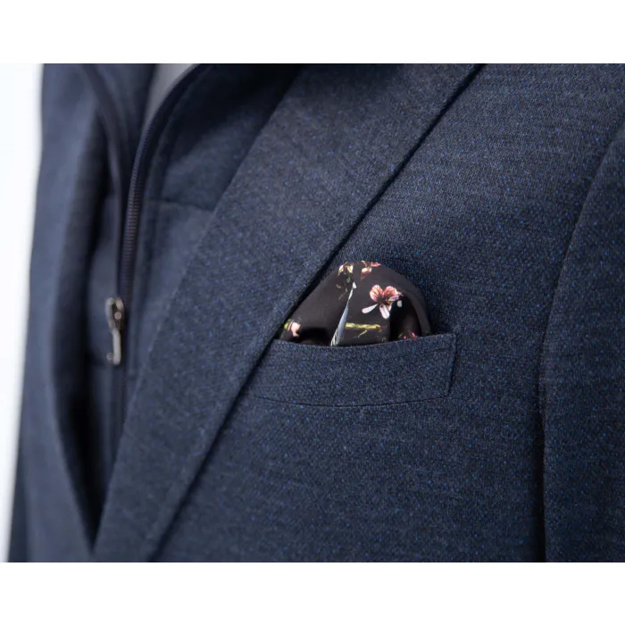Giacca Henk ter Horst con blazer in jersey stretch antivento Blu scuro