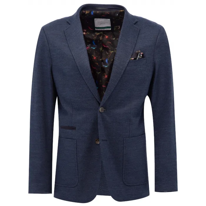 Giacca Henk ter Horst con blazer in jersey stretch antivento Blu scuro