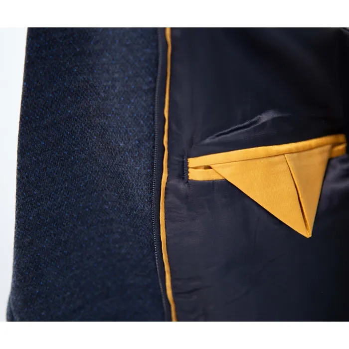 Giacca Henk ter Horst con blazer in jersey stretch antivento Blu scuro