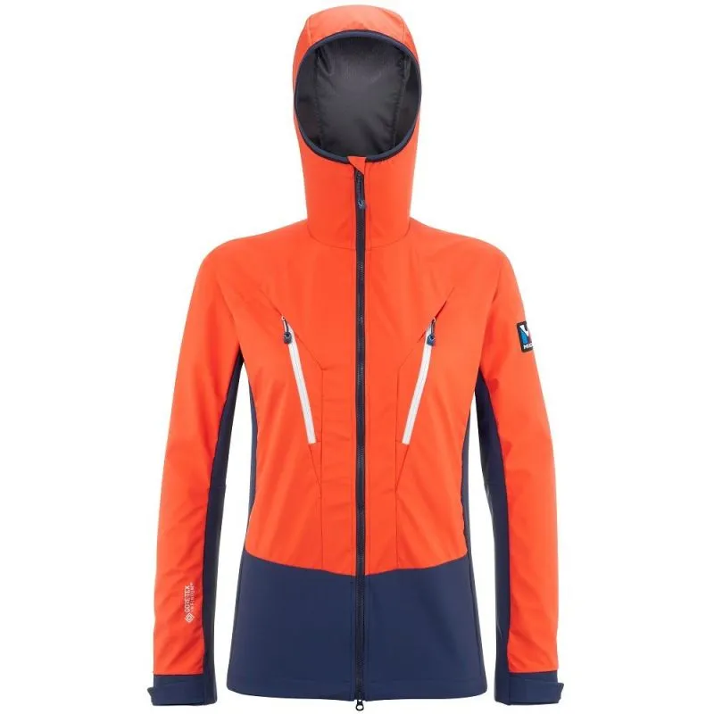 Giacca softshell da donna Millet Trilogy V ICON INFINIUM™ (SAPHIR/CORAL CHROME)