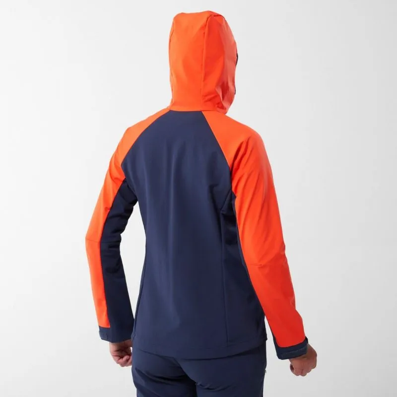 Giacca softshell da donna Millet Trilogy V ICON INFINIUM™ (SAPHIR/CORAL CHROME)