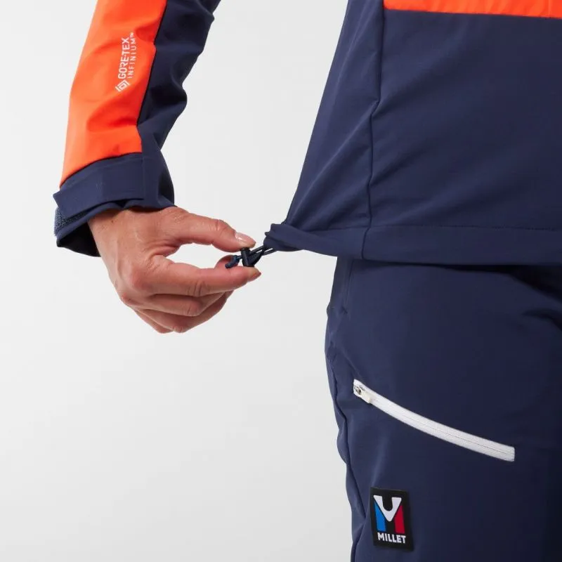 Giacca softshell da donna Millet Trilogy V ICON INFINIUM™ (SAPHIR/CORAL CHROME)