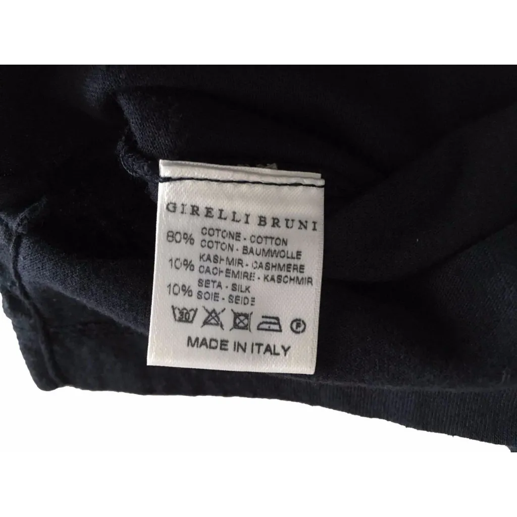 GIRELLI BRUNI polo uomo manica lunga 80% cotone 10% seta 10% cashmere