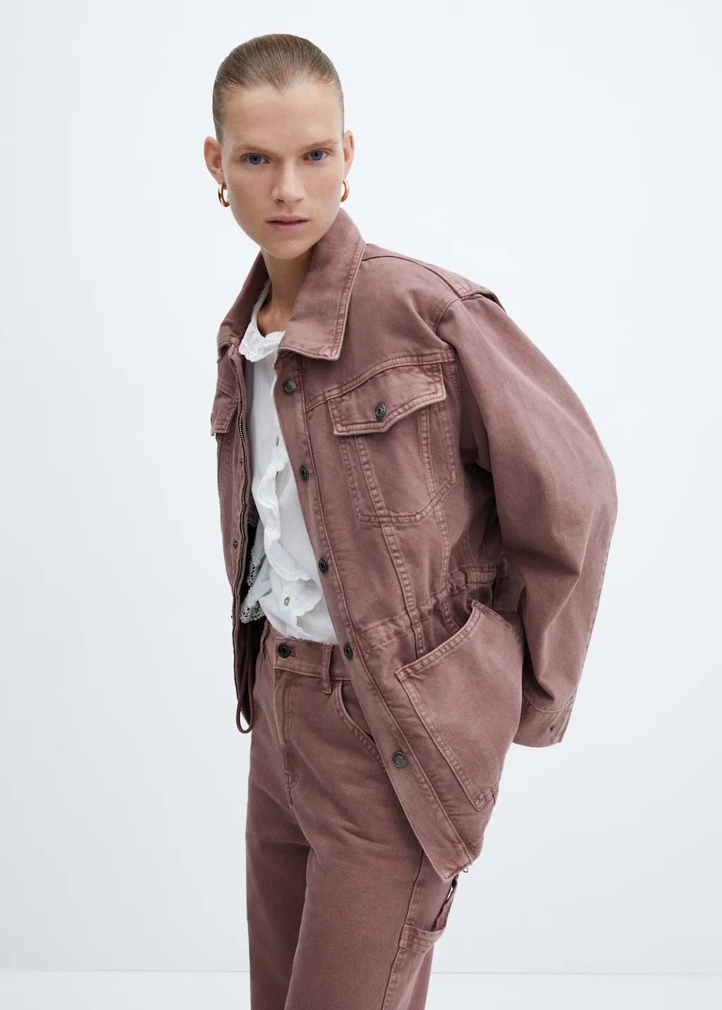 Giubbotto denim coulisse regolabile