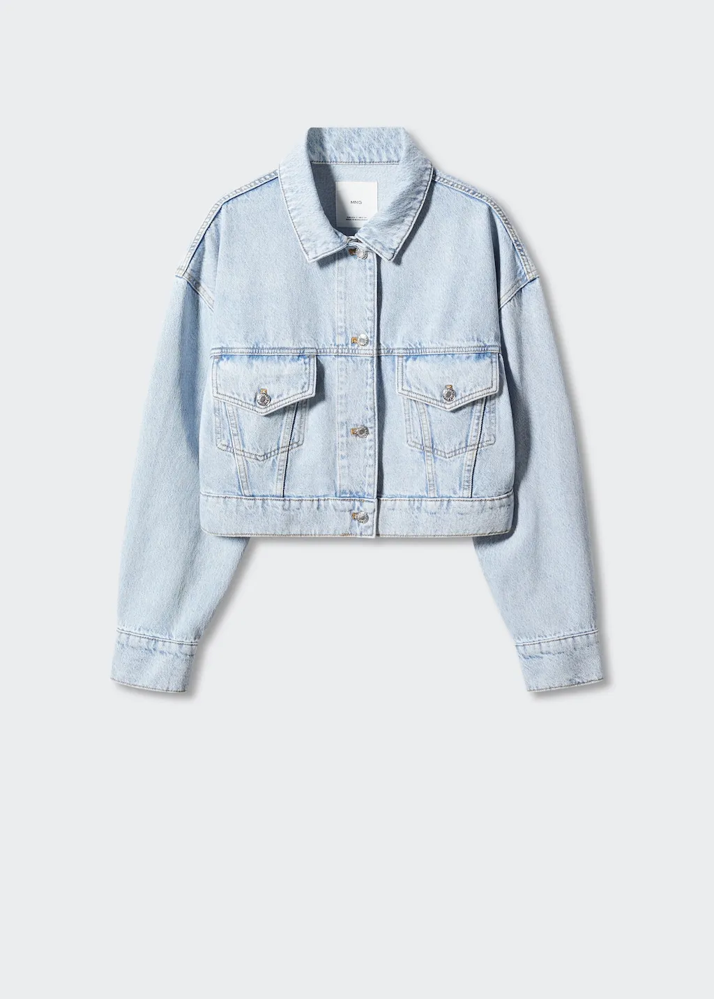Giubbotto denim crop
