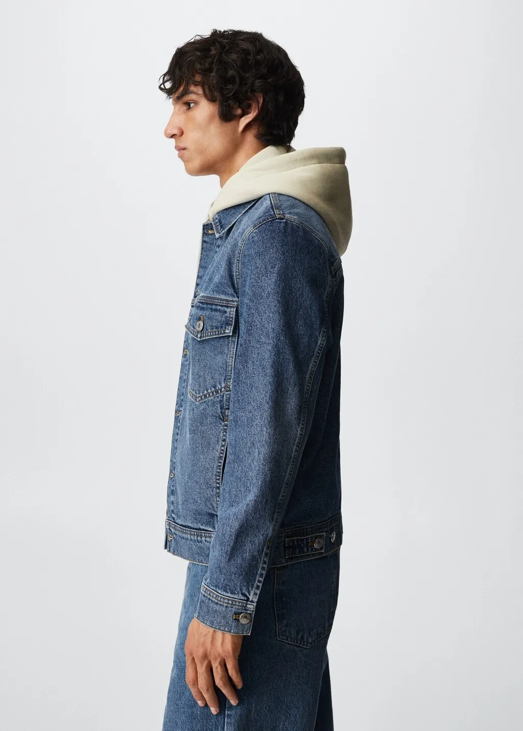 Giubbotto denim tasche
