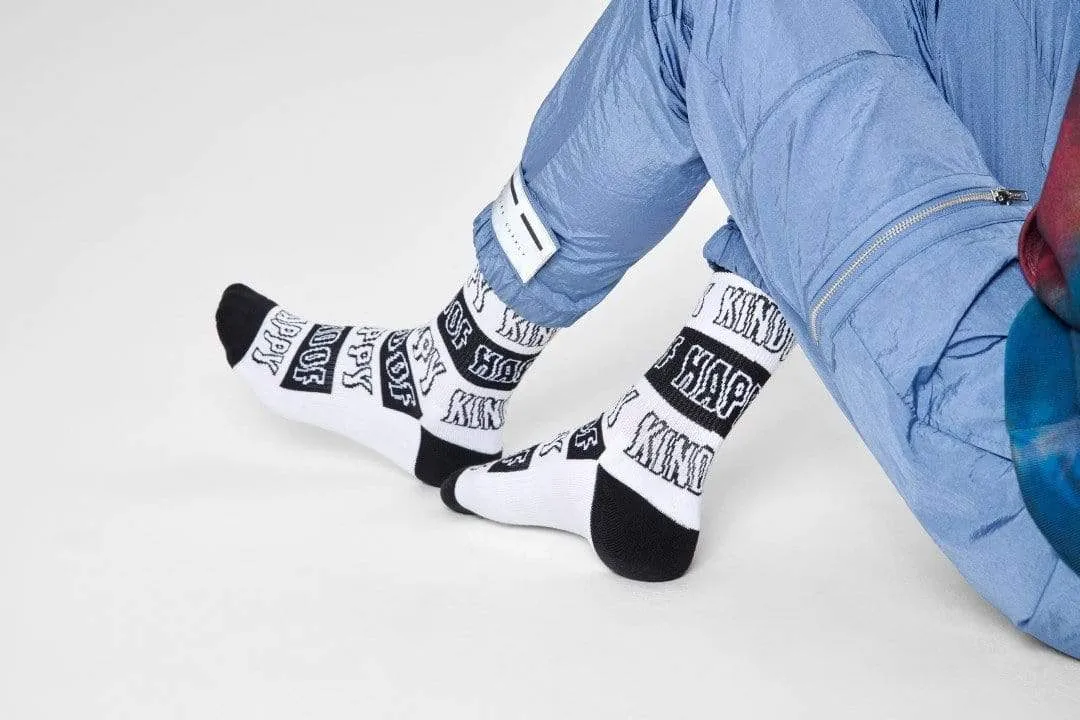 Happy Stripe Crew Sock 1300