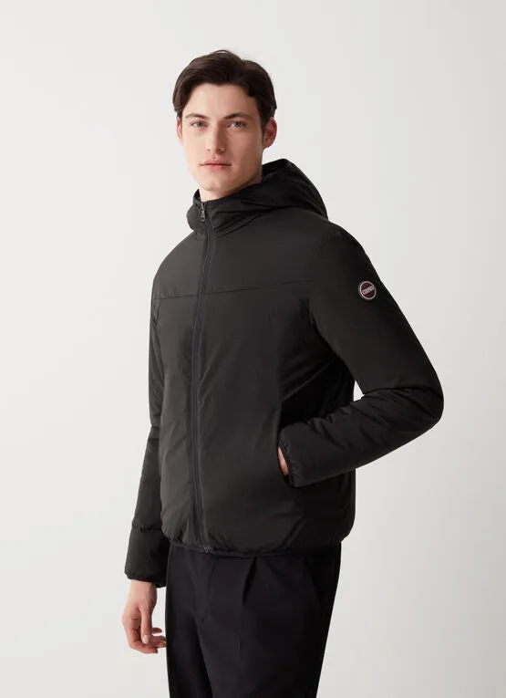 Hooded Jacket in Stretch Fabric / Black