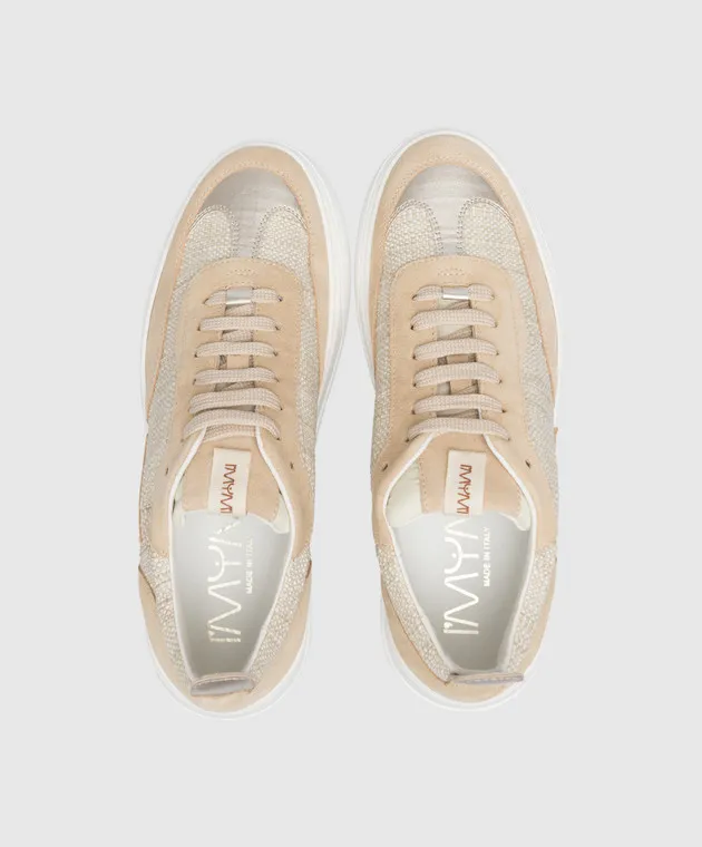 I'MYM'I Scarpe da ginnastica combinate Mya beige MYA