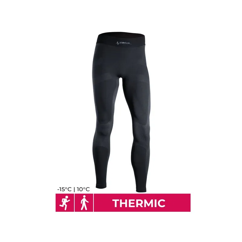 IRON-IC THERMIC PANTALONE TERMICO DONNA RUNNING MULTISPORT - NERO