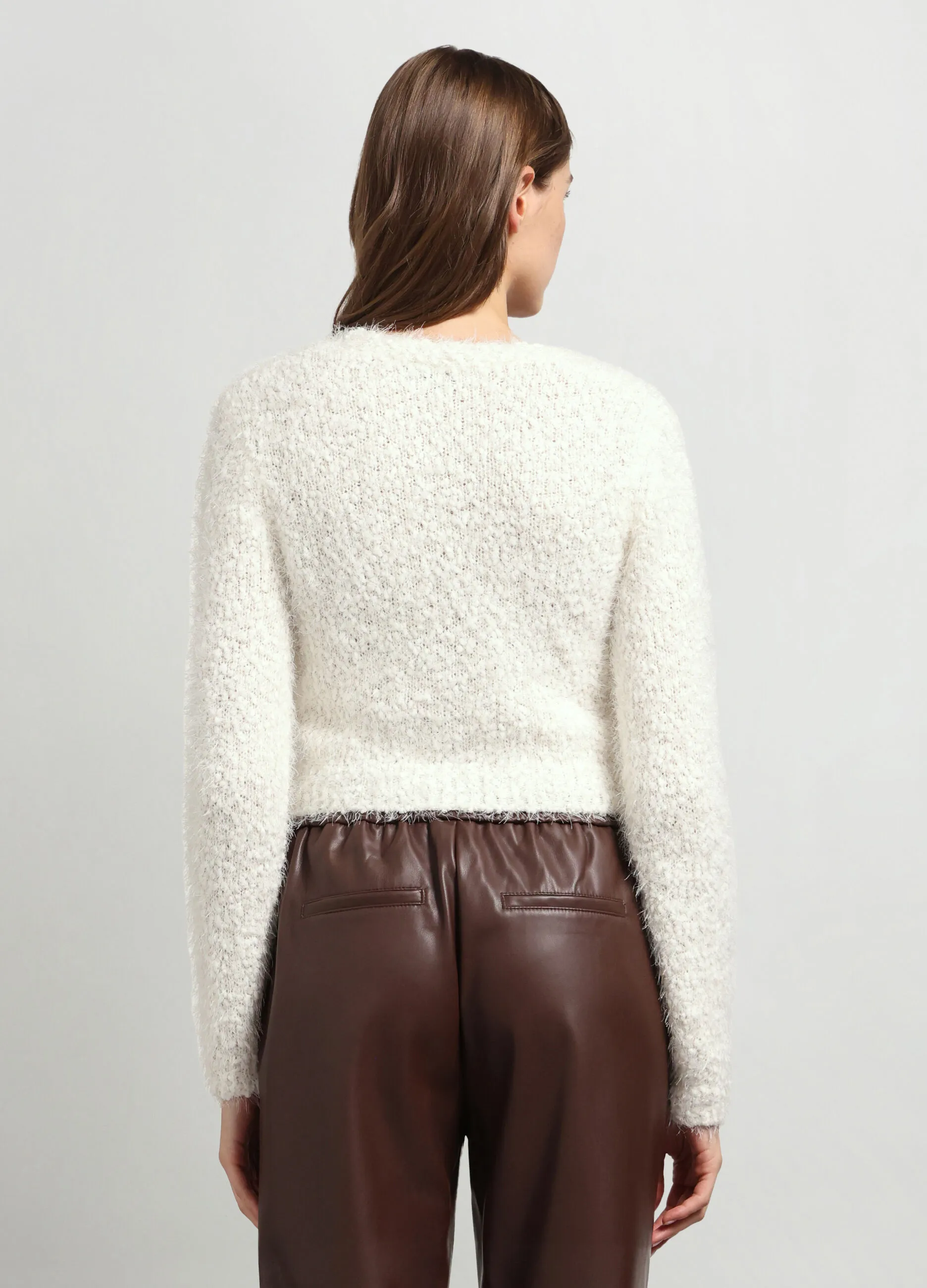 IWIE  Cardigan cropped tricot donna
