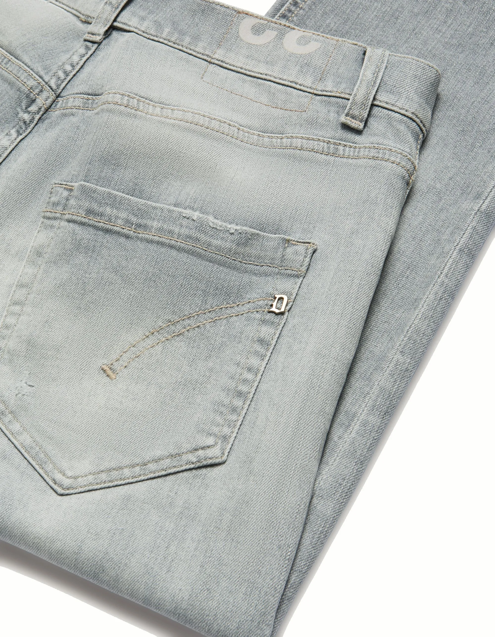 JEANS "MIUS" IN DENIM STRETCH DI COTONE