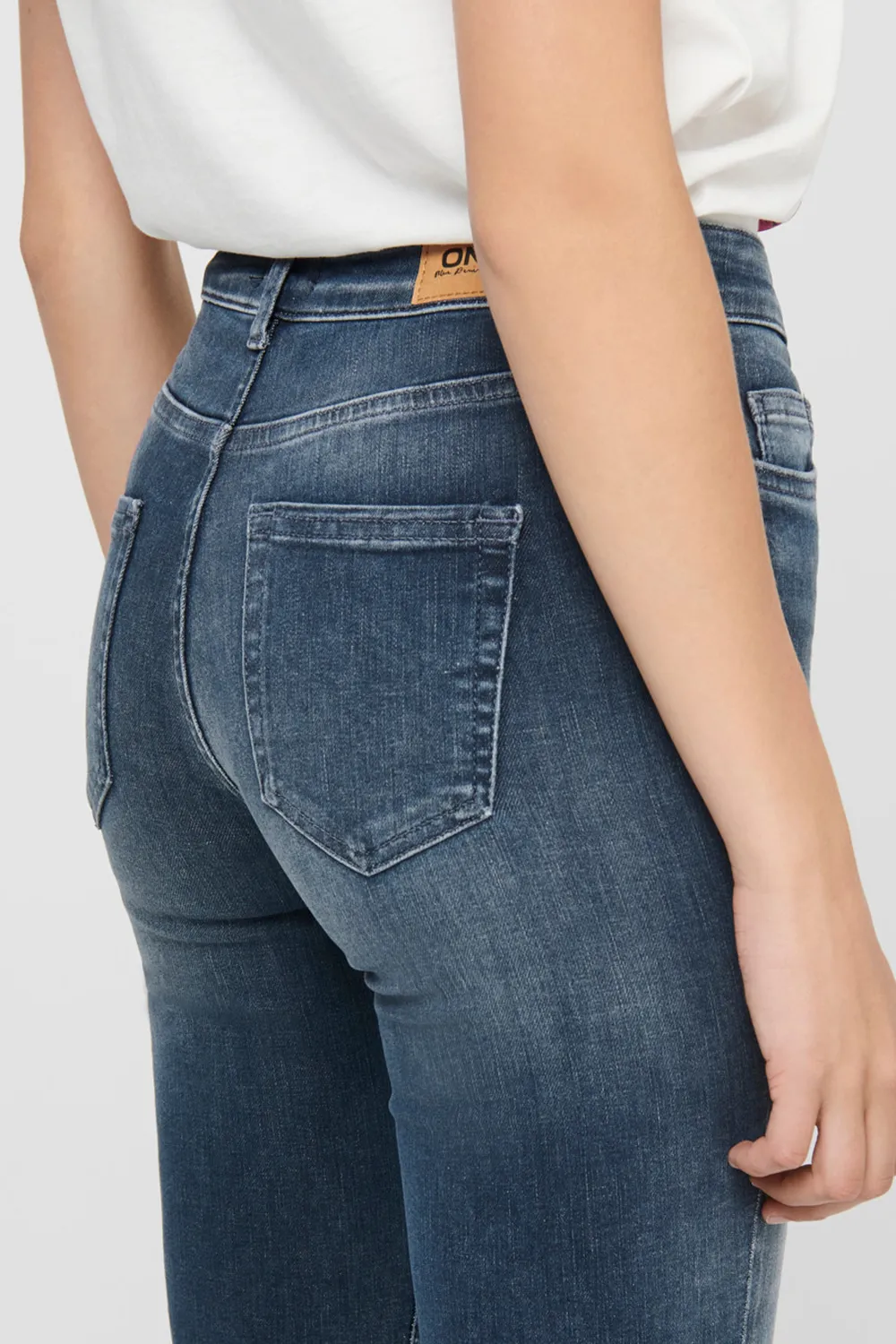 Jeans skinny Only ONLBLUSH MID SK ANK RW REA422 NOOS Dark Blue Denim