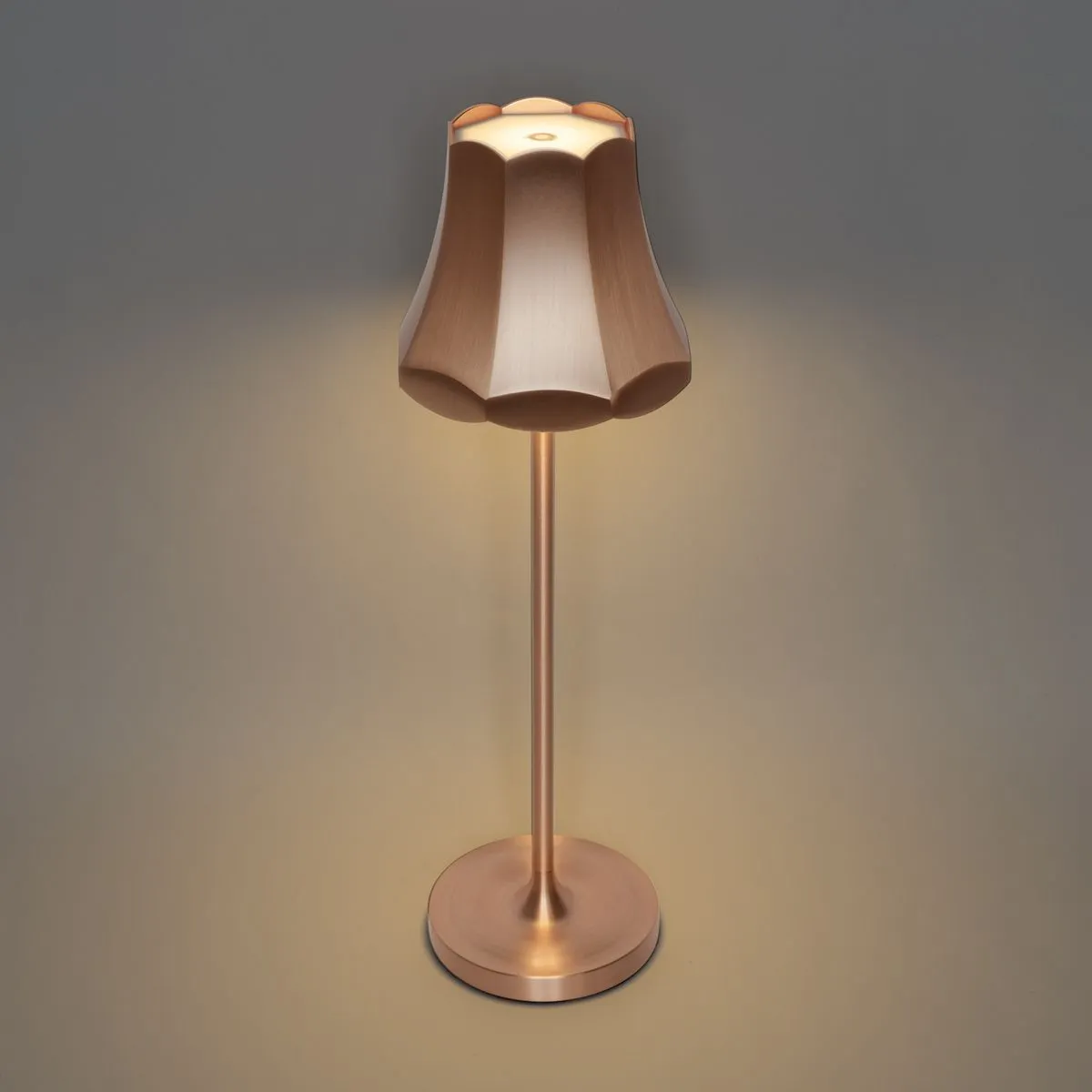 Lampada da tavolo retrò in rame ricaricabile IP44 - Granny