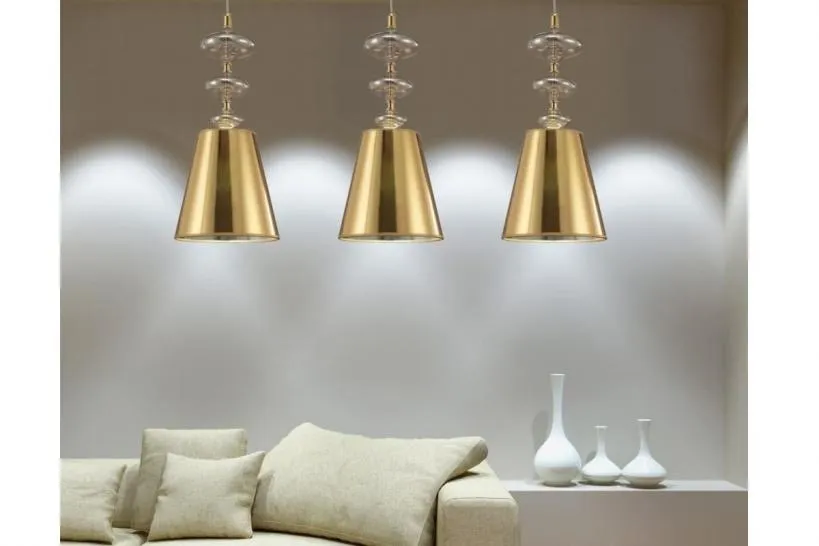 Lampadario design a sospensione colore oro