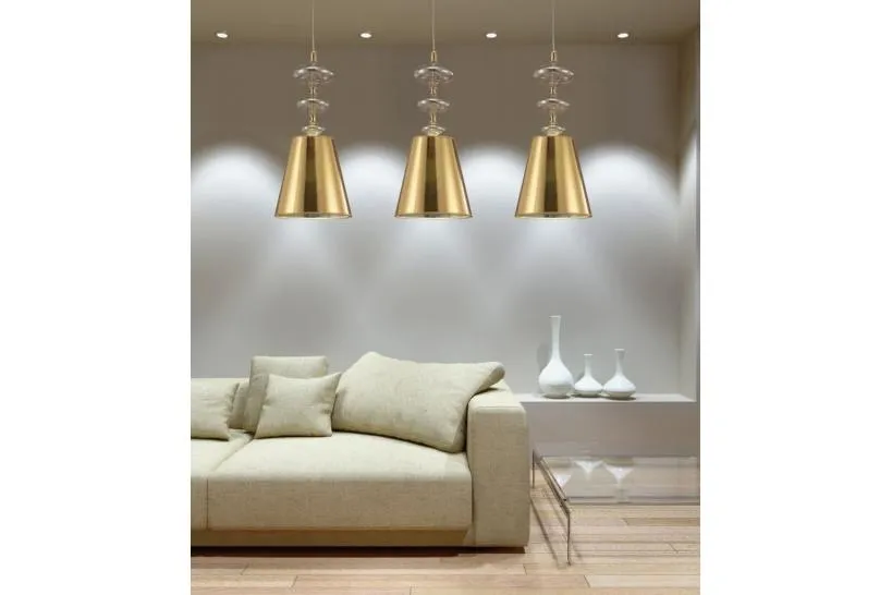 Lampadario design a sospensione colore oro