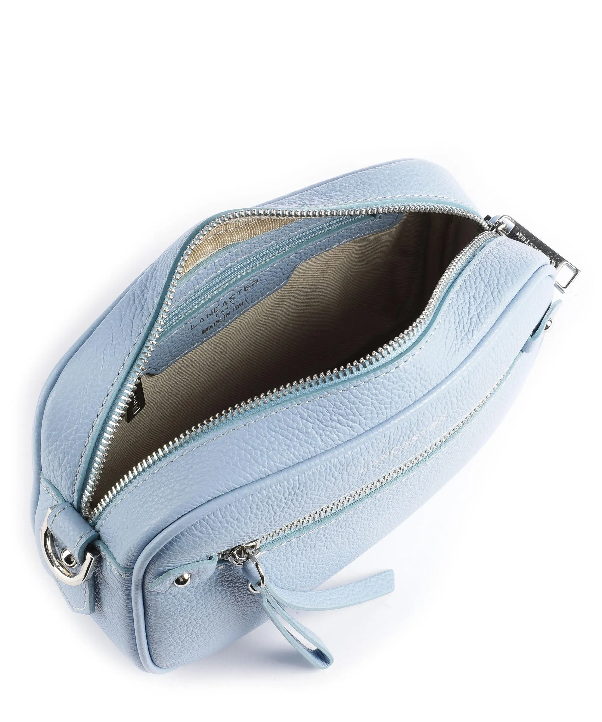  Lancaster Firenze Borsa a tracolla pelle di vacchetta grana blu chiaro  