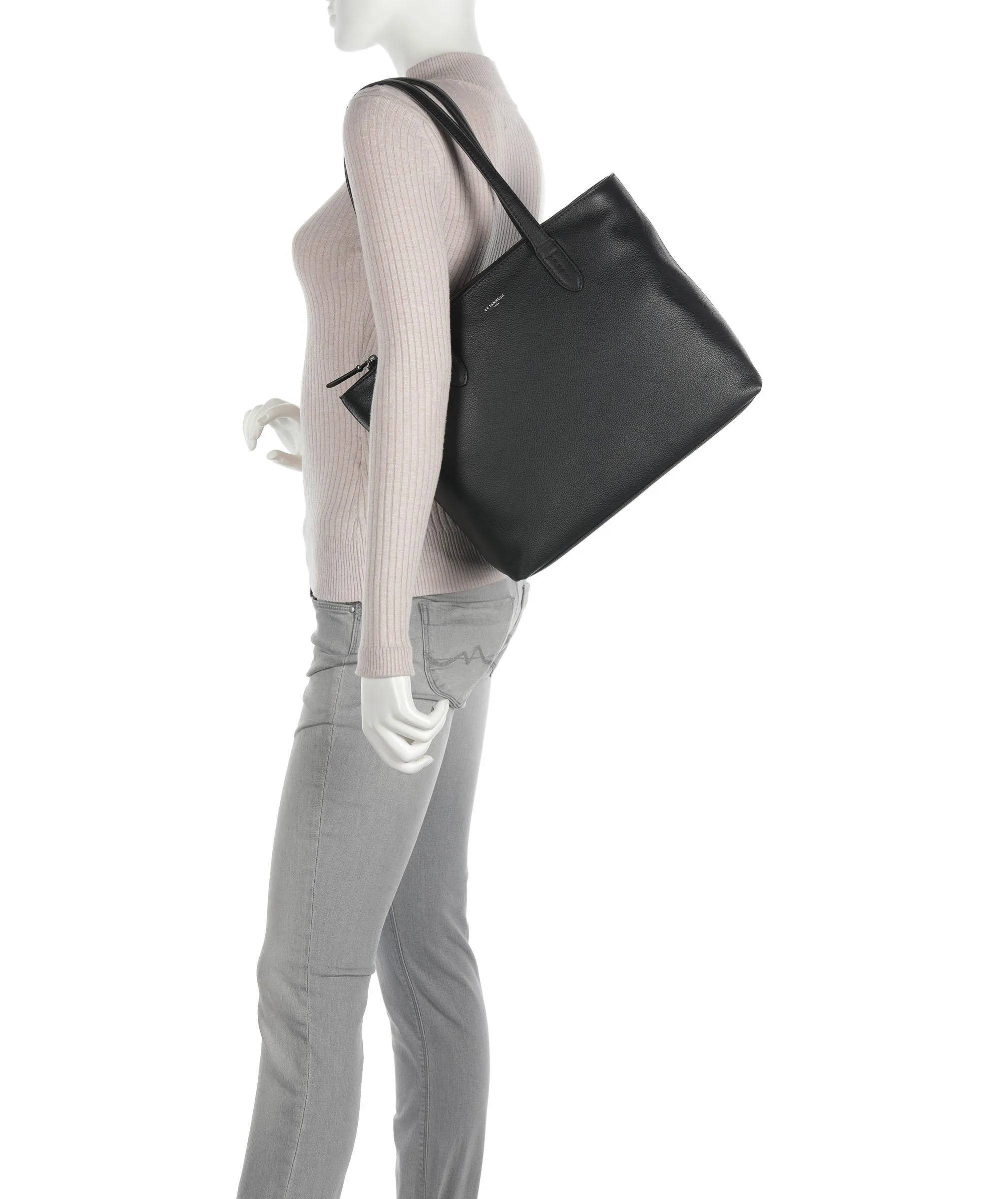 Le Tanneur Sophie Borsa shopper pelle di vacchetta grana nero  