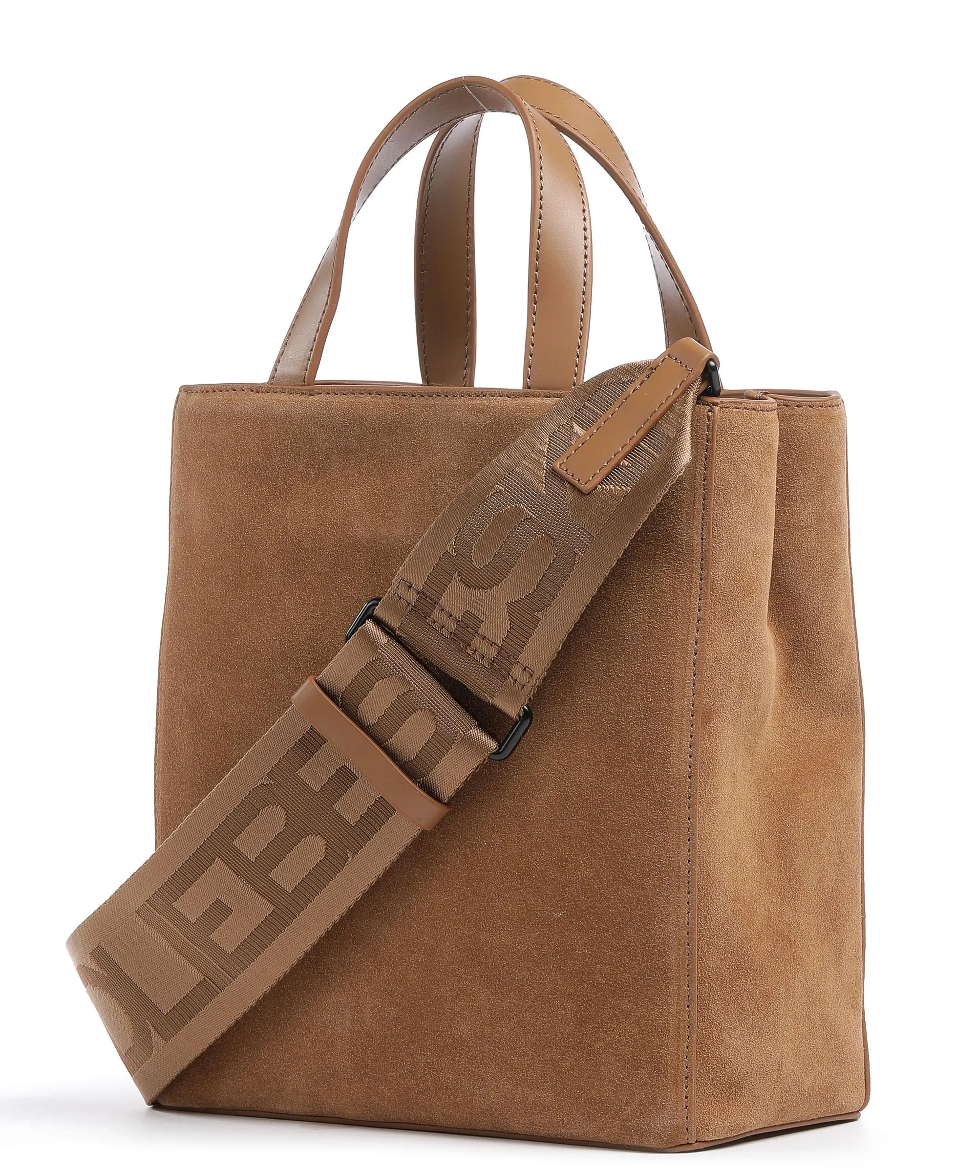  Liebeskind Paper Bag Suede S Borsa a mano pelle ruvida marrone  
