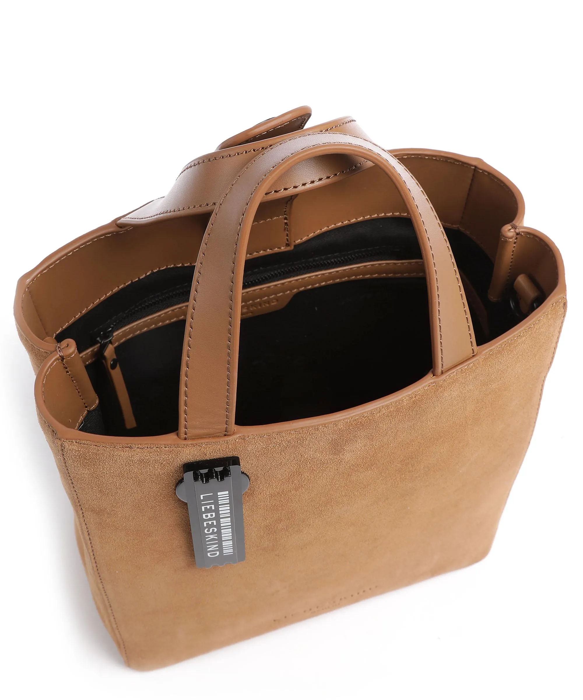  Liebeskind Paper Bag Suede S Borsa a mano pelle ruvida marrone  