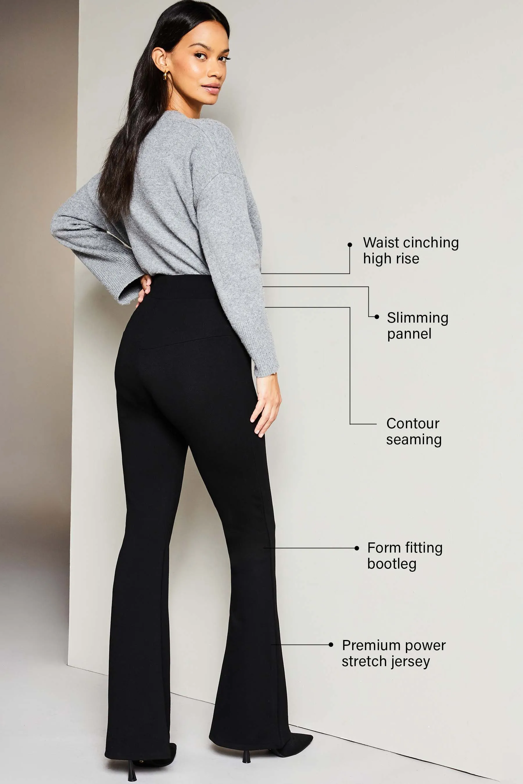 Lipsy - Pantaloni bootcut svasato